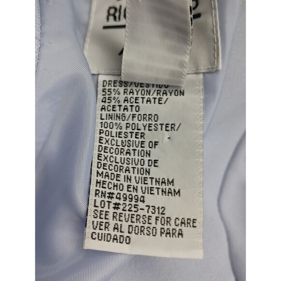 R&M Richards Beaded Top Long Dress Gray Lavander Sz 8 Petite - Picture 9 of 10